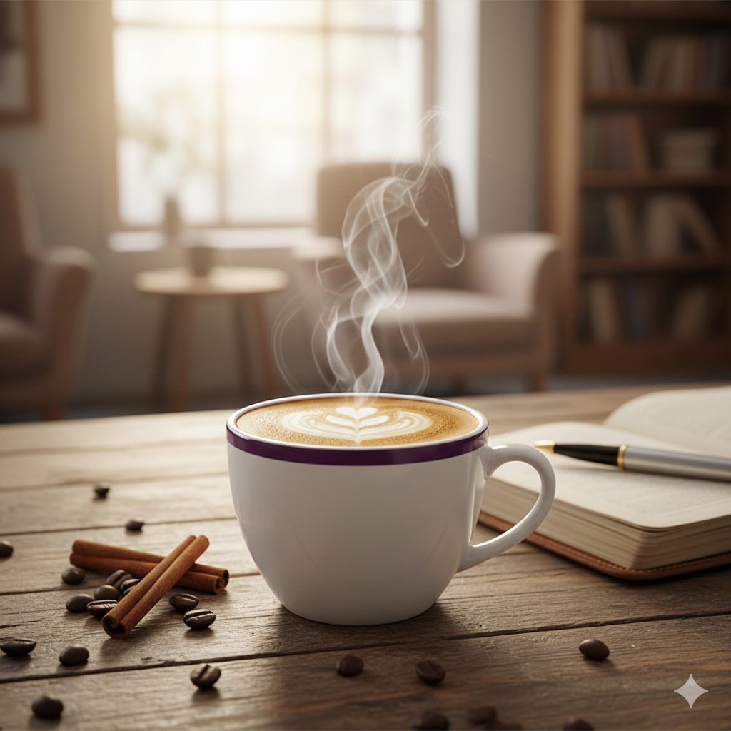 Cozy coffee setup